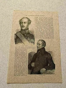 KP130) Retrato Lamartine Guillaume Guizot Francés Duque de Orleans Grabado 1885 - Imagen 1 de 2