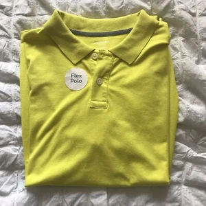 NWT Arizona Jeans Boys XL 18/20 Husky Yellow Short Sleeve Polo Shirt - Picture 1 of 5