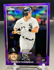 2023 Topps Chrome - ANDREW BENINTENDI - Purple Refractor /250 - WHITE SOX - Bild 1 von 2