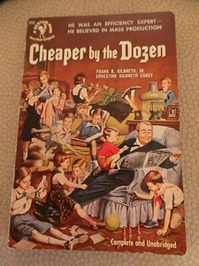 Vintage Paperback Cheaper By The Dozen by Frank Gilbreth 1st 1951 Bantam 960 VG - Picture 1 of 8