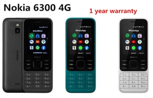 Nokia 6300 4G LTE Unlocked Cell Phone 3 ColorsDual SIM KaiOS Phone - Afbeelding 1 van 12