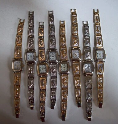 Women's number dial silver & gold finish butterfly, elephant, dog, dolphin watch - Image 1 of 4