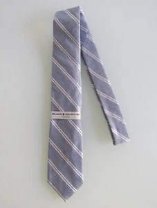 Corbata de seda delgada negra y marrón marca 1826 (nueva con etiquetas) para hombre - Imagen 1 de 4