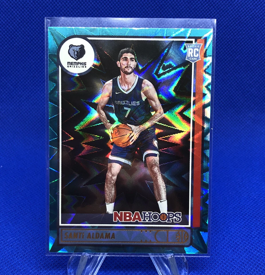 Santi Aldama 2021-22 NBA Hoops Rookie Card Teal Explosion RC #207 Grizzlies - Image 1 of 2