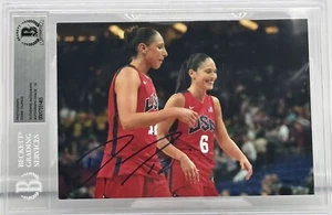 Foto firmada por Diana Taurasi 5x7 BAS losa autógrafo grado 10 equipo EE. UU. Sue Bird - Imagen 1 de 1