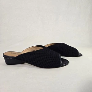 Vaneli Finn minimalistisch bequem blau Stretch Strick offene Zehenpartie Heels Größe 9,5M neu! - Bild 1 von 19