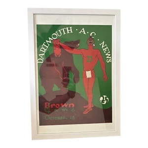 Vintage Dartmouth College A.C News Brown University Framed Football Program 1921 - Picture 1 of 3