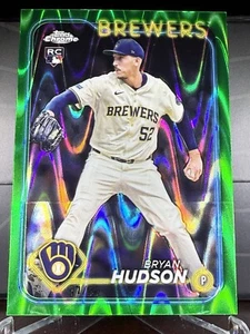 2024 Bryan Hudson Topps Chrome Update Rookie Green Wave Refractor #USC169 87/99 - Picture 1 of 2