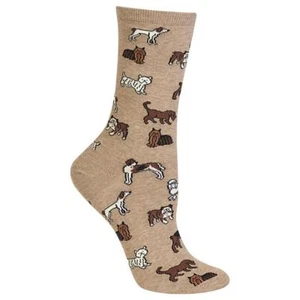 Hot Sox - CLASSIC DOG (Hemp Heather) 1 Pair Women's Socks (Size 9-11) - HS-00093 - Picture 1 of 1