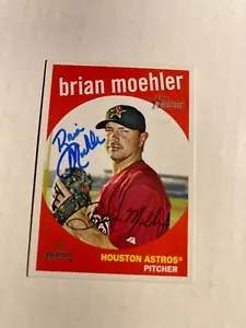 Houston Astros BRIAN MOEHLER Signed Card - Picture 1 of 1