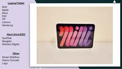 Apple iPad mini 6 with Wi-Fi  64GB  Purple MK7R3LL/A - Image 1 of 4