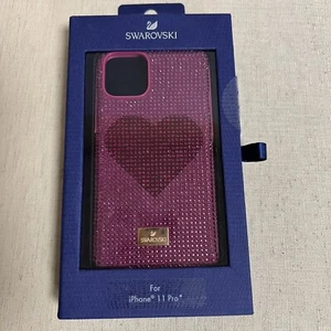 "Funda para teléfono inteligente Swarovski corazón de cristal iPhone 11 Pro con rosa parachoques ""NUEVA""" - Imagen 1 de 6