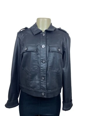 Женская черная куртка из искусственной кожи White House Black Market размер 14 - Изображение 1 из 4