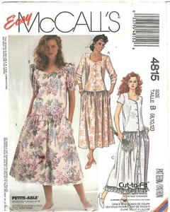 1990 Easy McCall's 4815 Misses' Dress size B 8-12 sewing pattern uncut - Picture 1 of 3