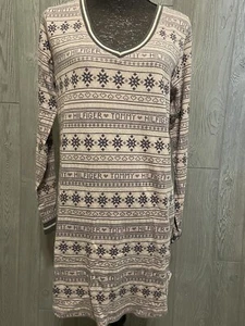 Tommy Hilfiger Womens Size M Pink Gray Nightgown - Picture 1 of 8