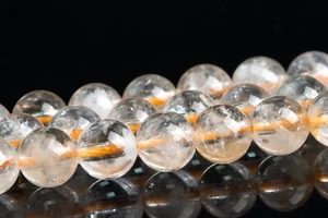 6MM Genuine Natural Faint Yellow Citrine Beads Grade AB Round Loose Beads - Picture 1 of 4