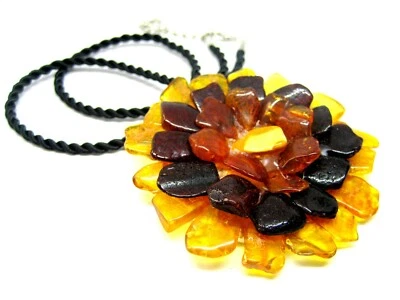 БАЛТИЙСКИЙ ЯНТАРЬ ОЖЕРЕЛЬЕ/КУЛОН - Изображение 1 из 4