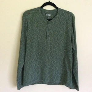 Rhone Men's Henley Pullover Shirt Heathered Green Activewear Stretch Size M - Picture 1 of 7