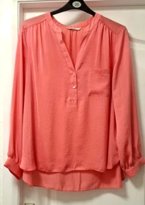 George Peach Pink Silky Popover Blouse Top - Size 20 - NWOT - Picture 1 of 5