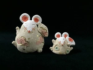 R0303 / Mouse Style OKIMONO 2pc / Japanese Vintage - Picture 1 of 9