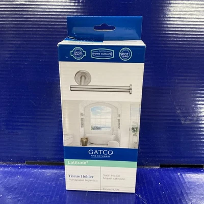 Soporte para pañuelos de inodoro Gatco - níquel satinado. #4293 - Caja abierta Foto 1 de 4