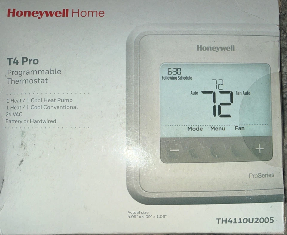 Honeywell T4 Pro Programmable Thermostat TH4110U2005 Heating Cooling - Brand New - Image 1 of 1