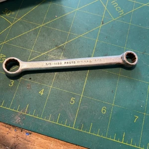 Vintage Proto chiave a scatola, 3/8" x 5/16" #1120 Made in USA - Foto 1 di 3