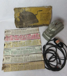 Vintage Super Mini Cine Projector Device with Cable and Films - Untested - Picture 1 of 24