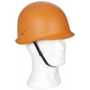 Austríaco Ejército Casco M1 de Acero Con Francés Militar Naranja - Imagen 1 de 2