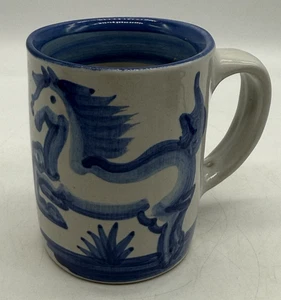 Vintage M.A. Hadley Aufzucht Pferd Keramik Steinzeug Kaffeebecher Tasse Whoa - Bild 1 von 7