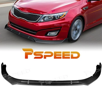 Labio de alerón de parachoques delantero Carbon Look PP para KIA Optima 2014-2015 estilo STP Foto 1 de 4