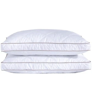 puredown® Goose Feathers and Down Pillow for Sleeping Gusseted Bed Hotel Coll. - Picture 1 of 8