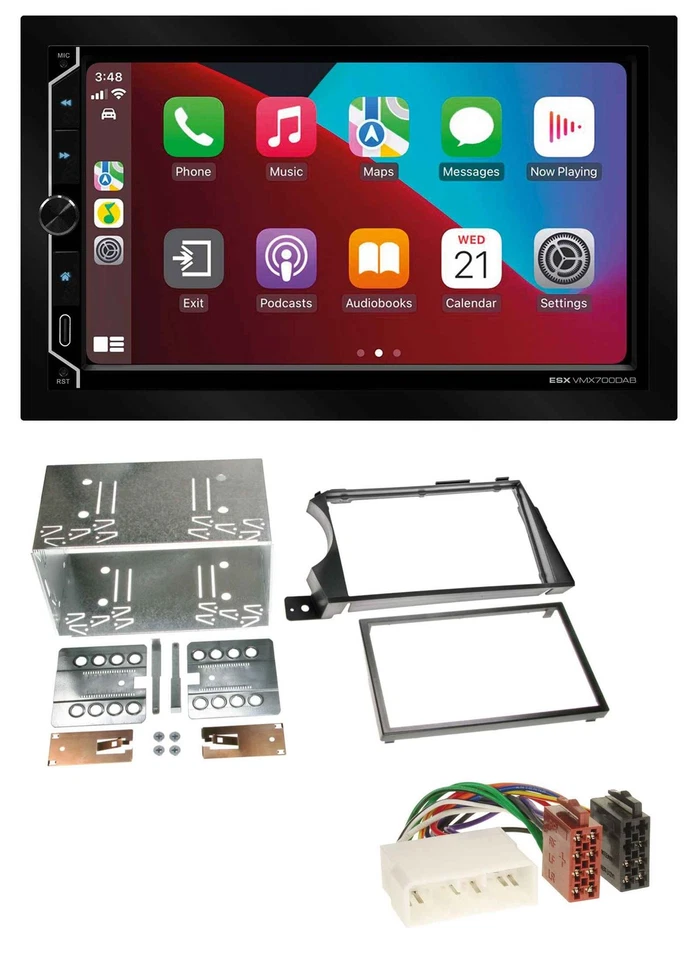 ESX 2DIN DAB USB MP3 Bluetooth Autoradio für SSangYong Actyon Kyron 2006-2011 - Bild 1 von 4