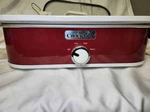 Crock Pot Casserole Slow Cooker Burgundy Red Locking Lid - Picture 1 of 4