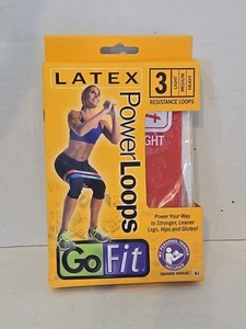 Nuevo conjunto de 3 bandas de látex de entrenamiento Go Fit Power Resistance - Imagen 1 de 12