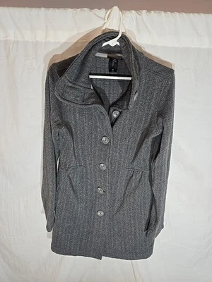 Patagonia Better Sweater Coat Long Fleece Womens Gray Button Size Medium - Image 1 of 4