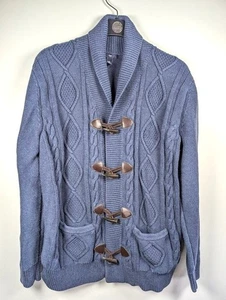 Gap Pullover Strickjacke Herren Gr. XL Zopfmuster Fischer Wolle Academia Toggle Y2K - Bild 1 von 7