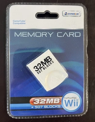 New 2012 Hyperkin 16MB (251 Blocks) White Memory Card For Nintendo Wii GameCube - Image 1 of 3