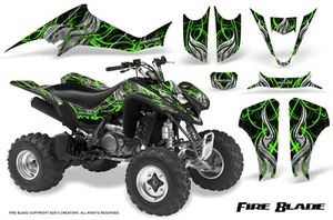 SUZUKI LTZ 400 KAWASAKI KFX 400 03-08 GRAPHICS KIT CREATORX DECALS FIREBLADE GB - Picture 1 of 1