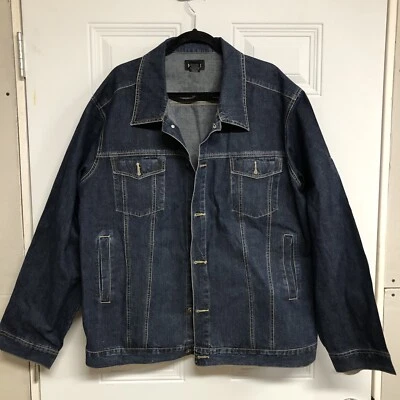 PB BASICS - Men's Denim Jean Button Up Jacket-Vintage Size XXL-NWT - Image 1 of 4