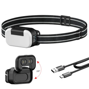 COB LED Headlamp USB Rechargeable Headlight Bar Head Band Torch Work Light 6000K - Picture 1 of 12