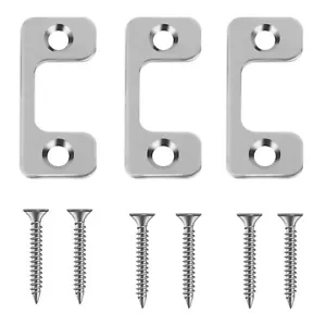 Door Lock Plate -Adjustable Deadbolt Strike Plate -Large Hole Strike Plate fo... - Picture 1 of 7