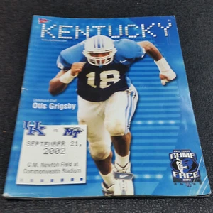 2002 Kentucky Wildcats UK Football Magazine vs Middle Tennessee Game - Picture 1 of 5