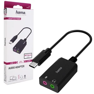 Hama USB-C externe Soundkarte auf 3,5mm Klinke-Buchse Adapter Audio Konverter - Bild 1 von 6