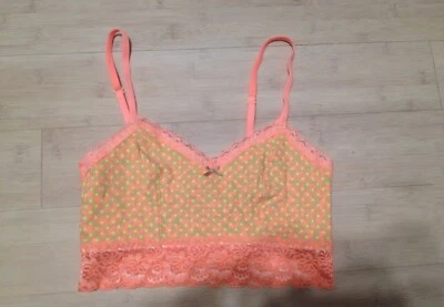 Pink Victoria Secret Lace Trim Bralette Womens Sz XS No wire Unlined - Image 1 of 4