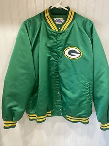 GIACCA UOMO VINTAGE VERDE BAY PACKERS RASO LINEA GESSO XXL OTTIME CONDIZIONI - Foto 1 di 4