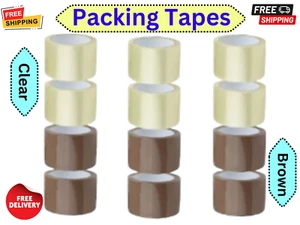 Packing Parcel Strong Tape, Long Length Strong Tape "48mm X 66m" Clear / Brown - Picture 1 of 7