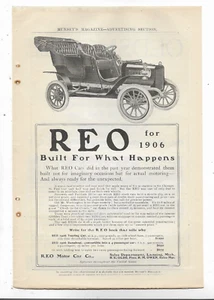 REO MOTOR CAR CO. OLDSMOBILE FRANKLIN TOURING CAR 1905 MUNSEY'S MAGAZINE Ads 11 - Picture 1 of 2