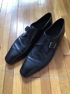 Zapatos de vestir de lujo Hugo Boss para hombre talla 7 negros lisos monje individual, uso medio - Imagen 1 de 5