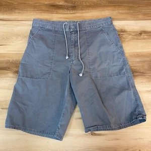Lacoste Shorts Mens 32 Gray Chino 11" Military Canvas Drawstring Pockets - Picture 1 of 6